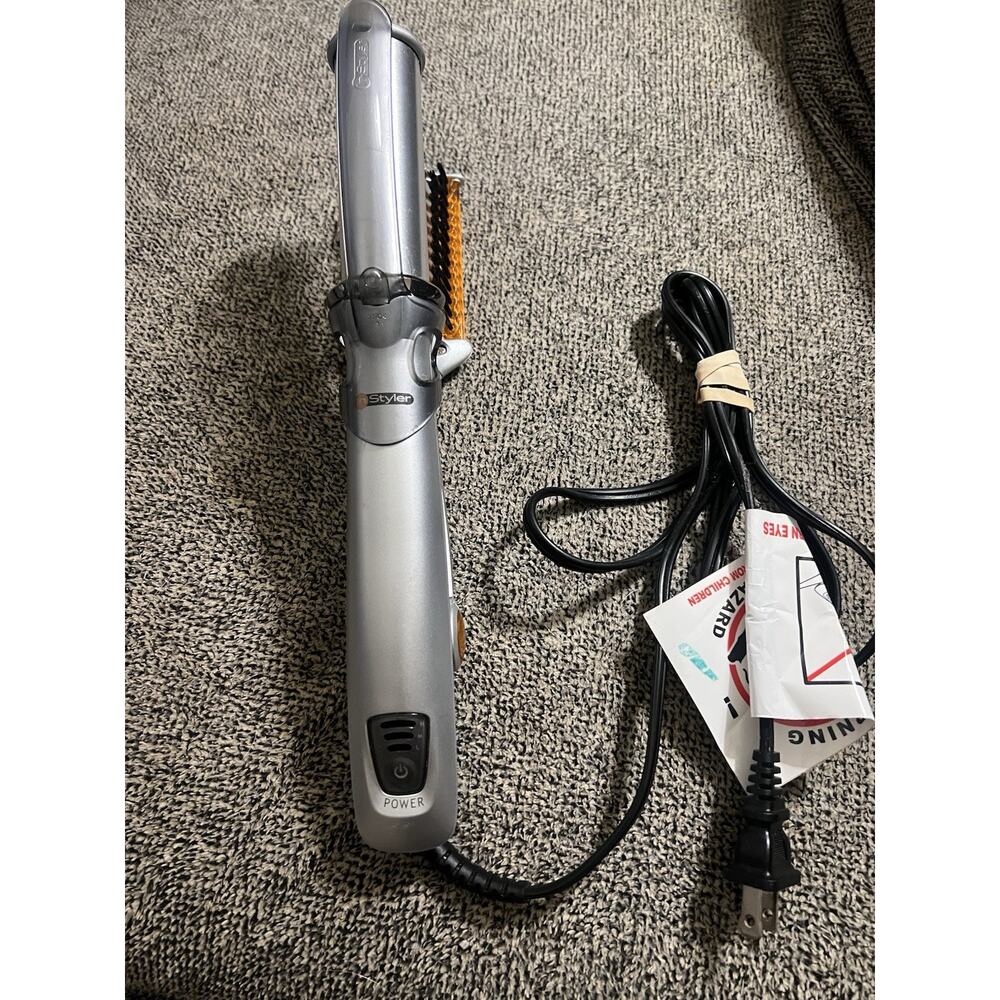 InStyler Rotating Hair Straightening Curling Hot Iron 1 1/4" IS1001 Tested Works